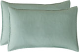 Bamboo Microfibre Sheet Set - Sage Green - Single - Close-Up Angle