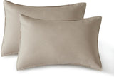 Vintage Washed Microfibre Sheet Set with 1 Pillowcase - Linen - Single - Low Angle