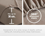 Vintage Washed Microfibre Sheet Set (Truffle, Single) - 45-Degree Angle