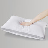 Luxurious Bamboo Cooling Twin Pack Plush Down-Like Pillows - Top-Down View
