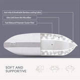 Luxurious Bamboo Cooling Twin Pack Plush Down-Like Pillows - Front View