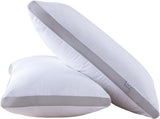 Bamboo Cooling Pillows Twin Pack - Luxury Plush Down-Like Microfibre Pillows for Bedding - Ultra Soft, Comfy & Breathable Standard Pillows - Front View