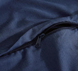 Bamboo Microfibre Quilt Cover Set - Navy - Double - Side View