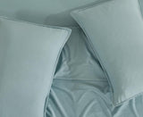 Vintage Washed Microfibre Quilt Cover Set (3Pcs) - Seafoam - Double Size - 45-Degree Angle
