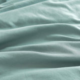 Vintage Washed Microfibre Quilt Cover Set (3Pcs) - Seafoam - Double Size - Rear View