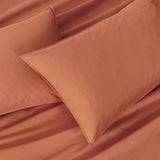 100% Cotton Vintage Washed Bed Quilt Cover Set - Brick - Double Size - Side View