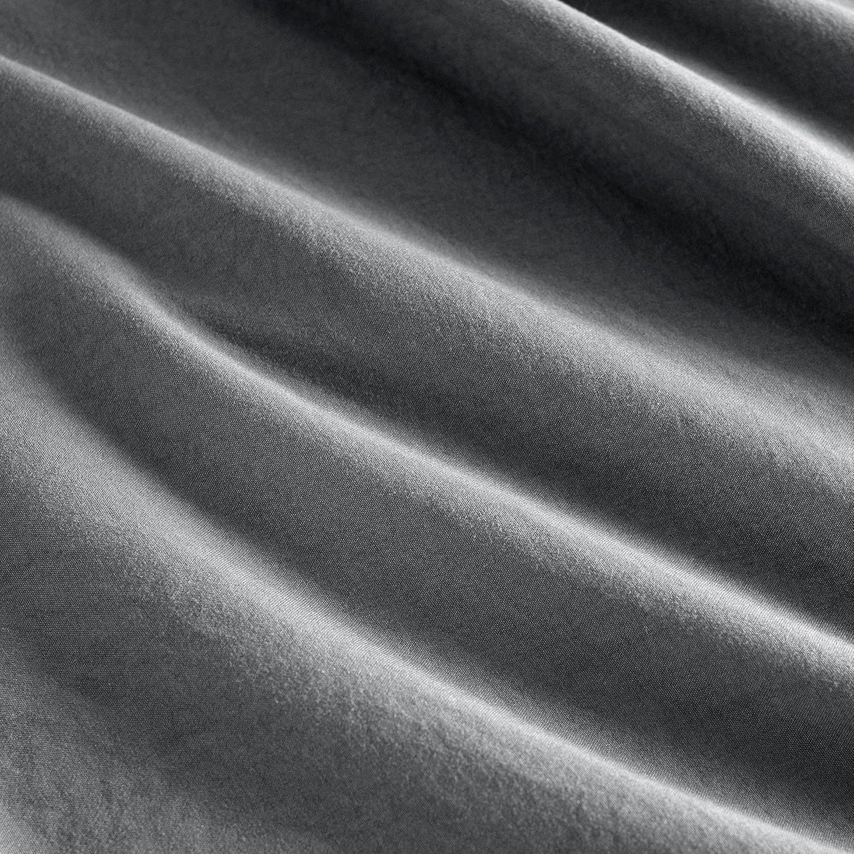 100% Vintage Washed Microfibre Fitted Sheet Set – Ultra Soft & Lightweight All-Season Fitted Sheet with 2 Pillowcases (Grey, Queen Size)