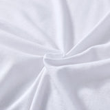 100% Jersey Cotton Soft Stretchy Breathable Fitted Sheet - White - Queen Size - Side View