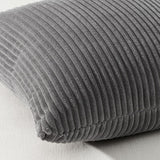 Corduroy Velvet Cushion Covers - Soft Velvet Fabric with Hidden Zipper - Stylish Mix of Grey Shades, 45cm x 45cm (Pack of 4) - 45-Degree Angle