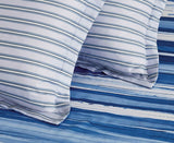 Print Microfibre Quilt Cover Set - Ultra Soft with Zipper Closure (Ethan, Queen Size) - 45-Degree Angle