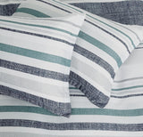 Print Microfibre Quilt Cover Set - Ultra Soft with Zipper Closure (Otis, Queen Size) - 45-Degree Angle