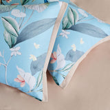 Botanical Microfibre Quilt Cover Set (3Pcs) - Sarah - Queen Size - Side View