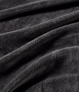 2-in-1 Teddy Sherpa Quilt Cover Set (Queen Size - Charcoal) - Close-Up Angle