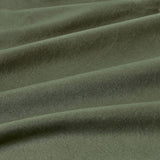 100% Cotton Vintage Washed Bed Quilt Cover Set - Khaki Green - Queen Size - Front View