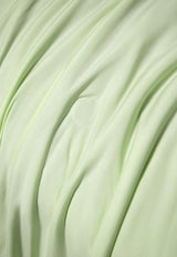 Ice Cooling Reversible Summer Comforter Blanket (Green and Grey, Queen/King) - Rear View