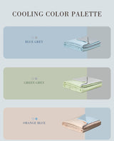 Ice Cooling Reversible Summer Comforter Blanket (Green and Grey, Queen/King) - Extra Image