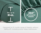 Bamboo Microfibre Sheet Set - Green - Queen - 45-Degree Angle