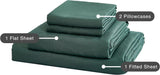 Bamboo Microfibre Sheet Set - Green - Queen - Rear View