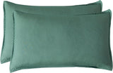 Bamboo Microfibre Sheet Set - Green - Queen - Close-Up Angle