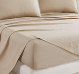 Bamboo Microfibre Sheet Set - Linen - Queen - Side View