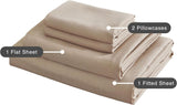 Bamboo Microfibre Sheet Set - Linen - Queen - Top-Down View