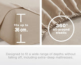 Bamboo Microfibre Sheet Set - Linen - Queen - Rear View