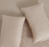 Bamboo Microfibre Sheet Set - Linen - Queen - Low Angle