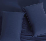 Bamboo Microfibre Sheet Set - Navy - Queen - Close-Up Angle
