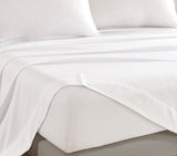Bamboo Microfibre Sheet Set - White - Queen - Side View
