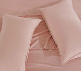 Vintage Washed Microfibre Sheet Set (Pink, Queen) - Rear View
