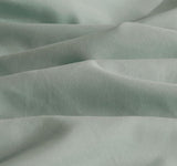 Vintage Washed Microfibre Sheet Set (Sage, Queen) - Low Angle
