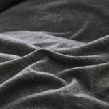 100% Jersey Cotton Soft Stretchy Breathable Fitted Sheet - Black Marble - King Size - Side View