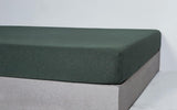 100% Jersey Cotton Soft Stretchy Breathable Fitted Sheet - Forest Green - King Size - Front View