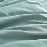 100% Vintage Washed Microfibre Fitted Sheet Set – Ultra Soft & Lightweight All-Season Fitted Sheet with 2 Pillowcases (Seafoam, King Size) - Rear View