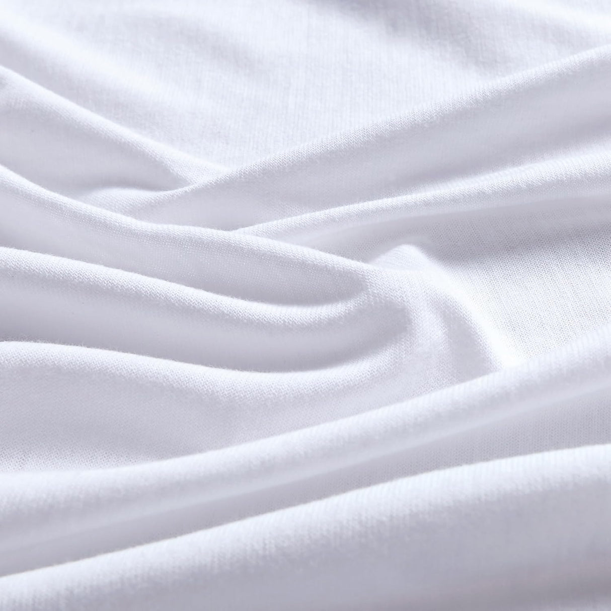 100% Jersey Cotton Soft Stretchy Breathable Fitted Sheet - White - King Size