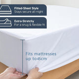 Luxurious Microfibre Terry Toweling Mattress Protector - King - Front View