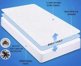 Luxurious Microfibre Terry Toweling Mattress Protector - King - Top-Down View