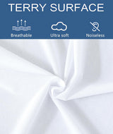 Luxurious Microfibre Terry Toweling Mattress Protector - King - Close-Up Angle