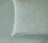 Bamboo Microfibre Quilt Cover Set - Sage Green - King - Close-Up Angle