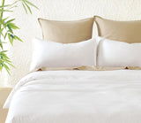 Bamboo Microfibre Quilt Cover Set - White - King - Front View