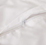 Bamboo Microfibre Quilt Cover Set - White - King - Side View