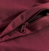 Vintage Washed Microfibre Quilt Cover Set (Burgundy, King) - Side View