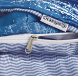 Microfiber Reversible Quilt Cover Set - Chavez - King Size - Side View