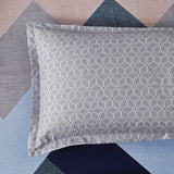 Microfiber Reversible Quilt Cover Set - Jay - King Size - Front View