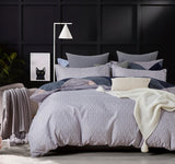 Microfiber Reversible Quilt Cover Set - Jay - King Size - 45-Degree Angle