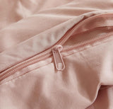 Vintage Washed Microfibre Quilt Cover Set (Pink, King) - Side View