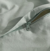Vintage Washed Microfibre Quilt Cover Set (Sage, King) - Side View