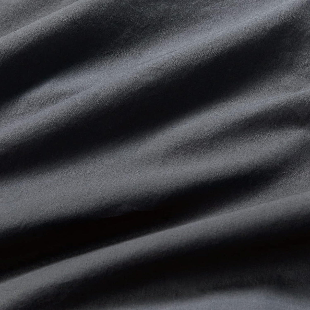 100% Cotton Vintage Washed Bed Quilt Cover Set - Charcoal - King Size