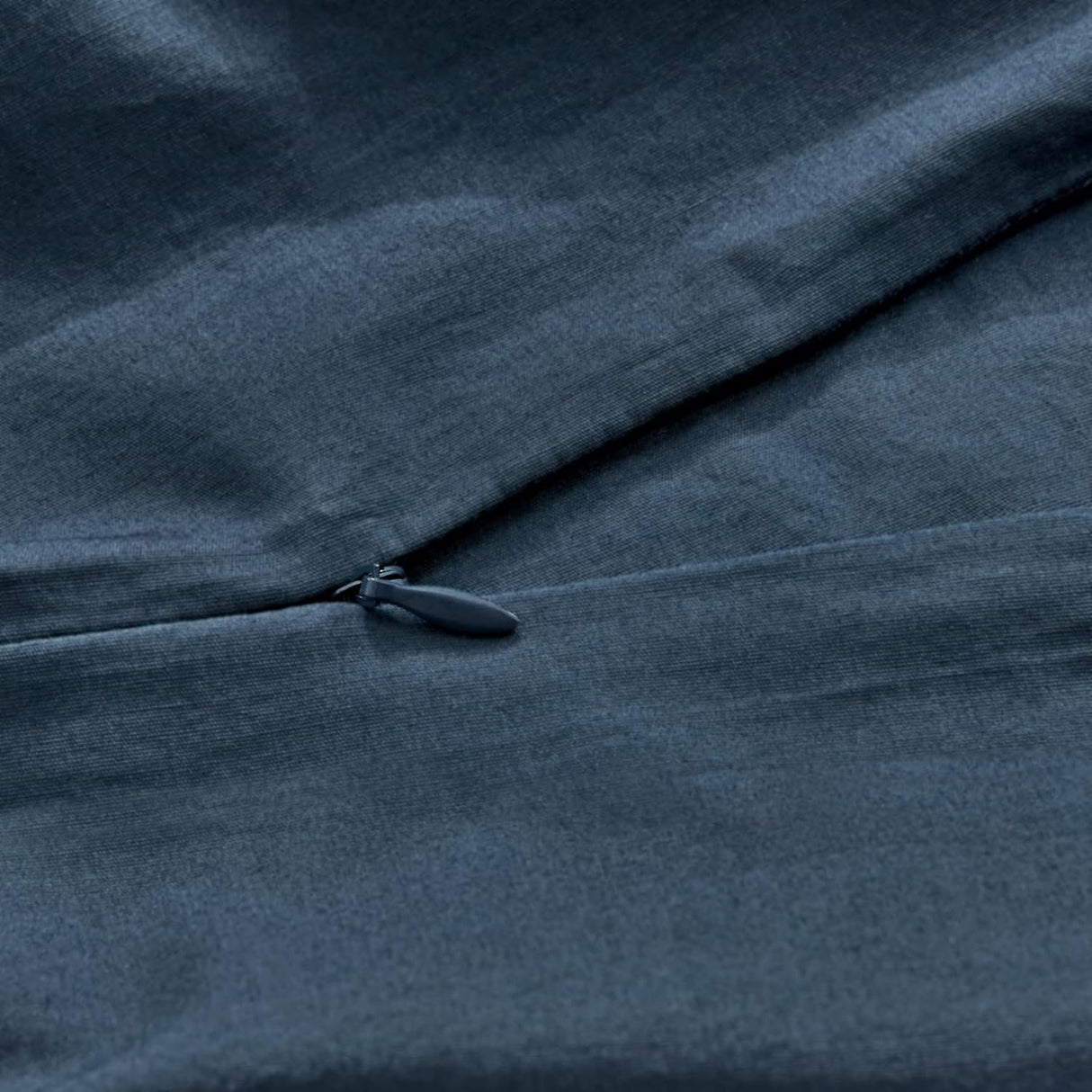 100% Cotton Vintage Washed Bed Quilt Cover Set - Dark Indigo - King Size