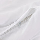 Vintage Washed Microfibre Quilt Cover Set (3Pcs) - White - King Size - Top-Down View